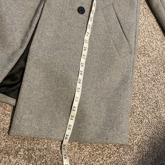 Zara outerwear Grey lined double breasted womens coat - size medium - Picture 4 of 7